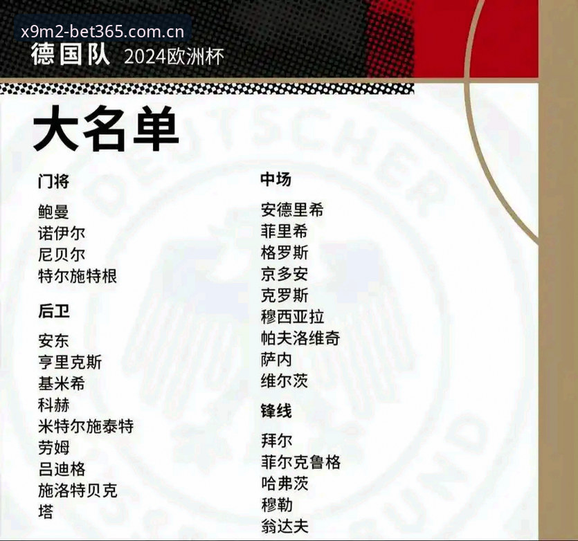 德国队世界杯大名单实战分析：诺伊尔回归与bet365平台观赛实用技巧